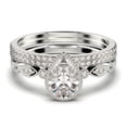 thumbnail image 1 of Dazzling Boho & hippiepie 2.25 Carat Pear Cut Diamond Moissanite Engagement Ring, Wedding Ring, Two Matching Band in 925 Sterling Silver With 18k White Gold Plating, Birthday Gift, 1 of 4