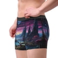 thumbnail image 3 of KLL Fantasy Landscape Starry Night Men's Cotton Boxer Briefs Underwear-Small, 3 of 7