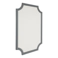 thumbnail image 2 of Kate and Laurel Hogan Wood Framed Fabric Pinboard with Scallop Corners, 24 x 36 Inches, Gray and White, 2 of 5