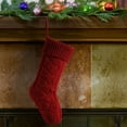 thumbnail image 5 of JeashCHAT Christmas Stockings 18 Inches Cable Knitted Large Size Xmas Hanging Stocking Gifts Decorations Candy Bag Socks Gift Bag Socks for Family Holiday Xmas Party, 5 of 7