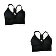 thumbnail image 3 of Thinsony Supportive Sports Bra Yoga Crop Top Vest for Workouts Black L 2Set, 3 of 6