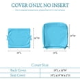 thumbnail image 7 of Pakunoda 4 Set of Waterproof Outdoor Deep Seat Cushion Replacement Slipcovers, 19" x 19" Patio Furniture Cushion Covers, Outdoor Cushion Covers with Zipper for Patio Furniture, Lake Blue, 7 of 7