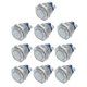 thumbnail image 1 of 10 interruptores pulsadores momentáneos de metal de 16 mm para coche (plateados, 16 mm), 1 of 4