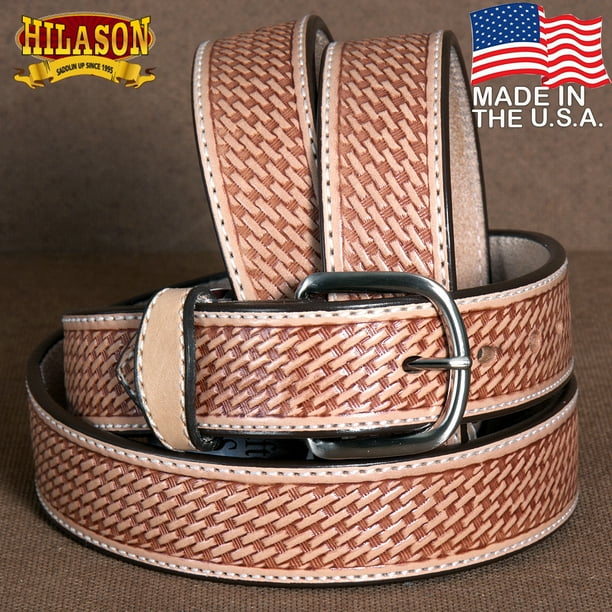Hilason 44 Basketweave Made In The Usa Holster Leather Work Belt Brown Com - Genuine Leather Work Belts Made In Usa Hilason 44 Basketweave Made In The Usa Holster Leather Work Belt Brown Com - Genuine Leather Work Belts Made In Usa