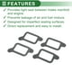 thumbnail image 4 of Junta de Colector de Admisión de Motor Unique Bargains para Mitsubishi Pajero/Shogun 1994-1999 Junta de Sellado del Colector de Admisión No.ME200285 Papel resistente al aceite sin asbesto 4 Pcs, 4 of 6