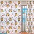 thumbnail image 2 of Coolnut Sheer Curtains, 2 PCS Kawaii Anime Smiling Bear Gauze Door and Window Voile Curtain Panels for Bedroom Living Room, 55"x84", 2 of 4
