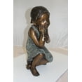 thumbnail image 4 of Nifao Girl in the sun -Sunny day Bronze Statue – Home Office Decor Sculpture, 10"L x 11"W x 21"H, 4 of 12