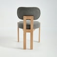 thumbnail image 6 of JYSong Set of 2 Tufted Chenille Dining Chairs, Gray Upholstery with Wood Legs for Dining Room, 6 of 9