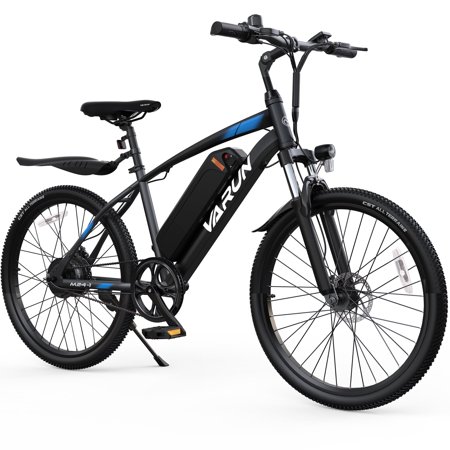 VARUN Peak 500W E Bike for Adult, 20 MPH Electric Mountain Bike up to 40 Miles, 24" Electric Commuting Bicycle with Removable Battery, Fenders, Head Light
