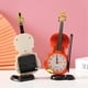 thumbnail image 4 of Reloj despertador con forma de violín (instrumento musical) - Reloj de mesa - Adornos de plástico para sala de estar, 4 of 5