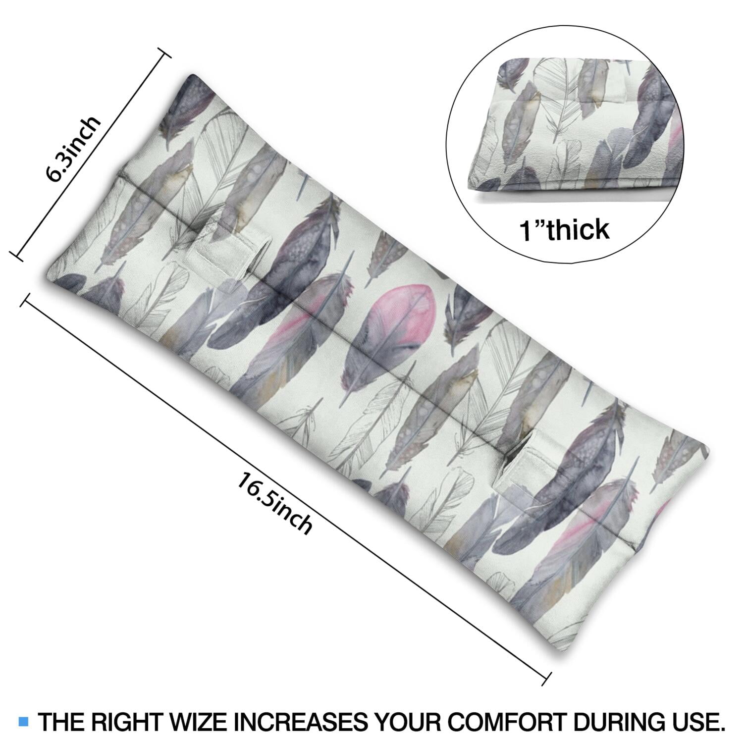 Mastectomy Comfort Pillow Seatbelt Cushion with Velcro Straps for Easy Adjustment (Sketch Style)