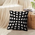 thumbnail image 3 of LALILO Throw Pillow Covers Geometric Grid With Lines Stripes Net Mesh Cushion Cover 18" x 18", 2 Pack, 3 of 6