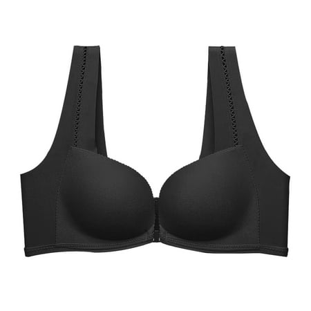 Ploknplq Bras for Women Push Up Bra Women s and Comfortable Front Button with No Traces Raised Chest Anti Sagging and Adjustable Back Bra Backless Bra