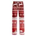 thumbnail image 4 of Fabrcox Christmas Pajama Pants for Women Soft Christmas Tree Graphic Women's Sleep Pants Funny Merry Xmas Fall Winter Cozy Wide Leg Lounge Pants Women, 4 of 5