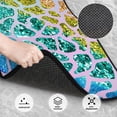 thumbnail image 3 of Pofeuu Rainbow Glitter Print Car Foot Mat Set of 4 Pieces - All-Weather Full Set Floor Mats for Cars Trucks SUVs, 3 of 7