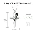 thumbnail image 2 of Cross Urn Necklace for Ashes Rose Flower Cremation Jewelry for Women Keepsake Memorial Pendant for Loved One, 2 of 6