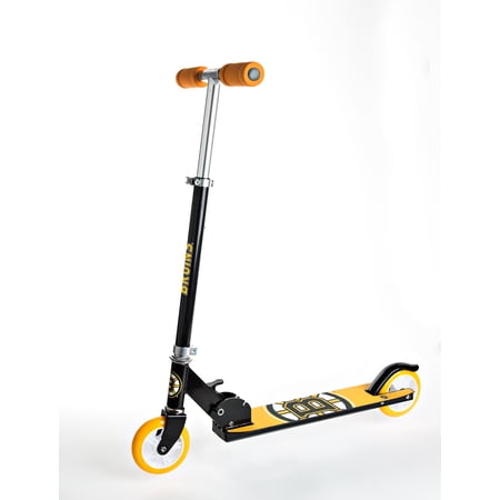 NHL Boston Bruins Folding Kick Scooter for Kids Ages 5 and Up by Walk-Onz Sports