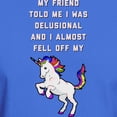 thumbnail image 3 of CafePress - I Almost Fell Off My Unicorn Dark T Shirt - Men's Classic Graphic Cotton T-Shirt, 3 of 4