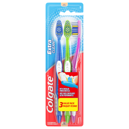 (Pack of 3) Colgate Extra Clean Full Head Toothbrush, (Best Type Of Toothbrush)