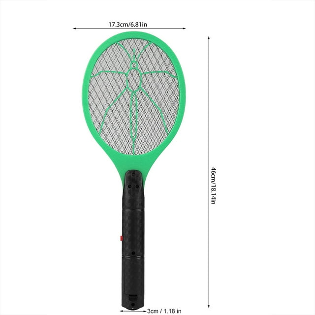 Batería Batería Potencia De Potencia Eléctrica Mosquito Swatter Bug Raqueta Insectos Asesinos Verdes