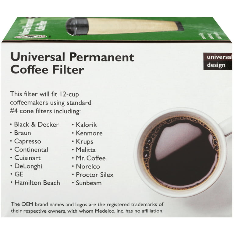 Filtro Cafetera Permanente Universal Numero 4 Premium