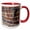 Red/White, variant on 3drose, If Walls Could Talk, 11oz Two-tone Red Mug
