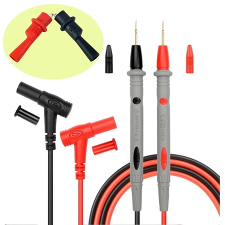 Soft Silicone 1000V 20A Multi Meter test probe lead + Alligator Clip for digital multimeter tester fluke