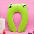 thumbnail image 4 of asiento de inodoro plegable para niños; Funda de asiento de inodoro de rana verde PP para bebé saliente para practicar, 4 of 5