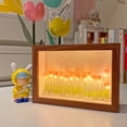 thumbnail image 5 of Handmade Bedside Sleep Light Birthday Artificial Tulip Eternal Flower DIY Material Picture Frame Night Light 16 PINK FLOWERS, 5 of 8