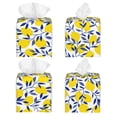 thumbnail image 2 of Tissue Tropical Lemon Box Cover Holder, Square by Xecao - Leather Decorative Organizer for Tabletop, Bathroom, Car, Office, 2 of 8