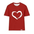 thumbnail image 4 of Qiopertar Mode Femmes T-Shirt Décontracté à Manches Courtes Col Rond Imprimé Blouse Tops Grandes Économies de Vacances! Offres de la Semaine Liquidation, 4 of 4