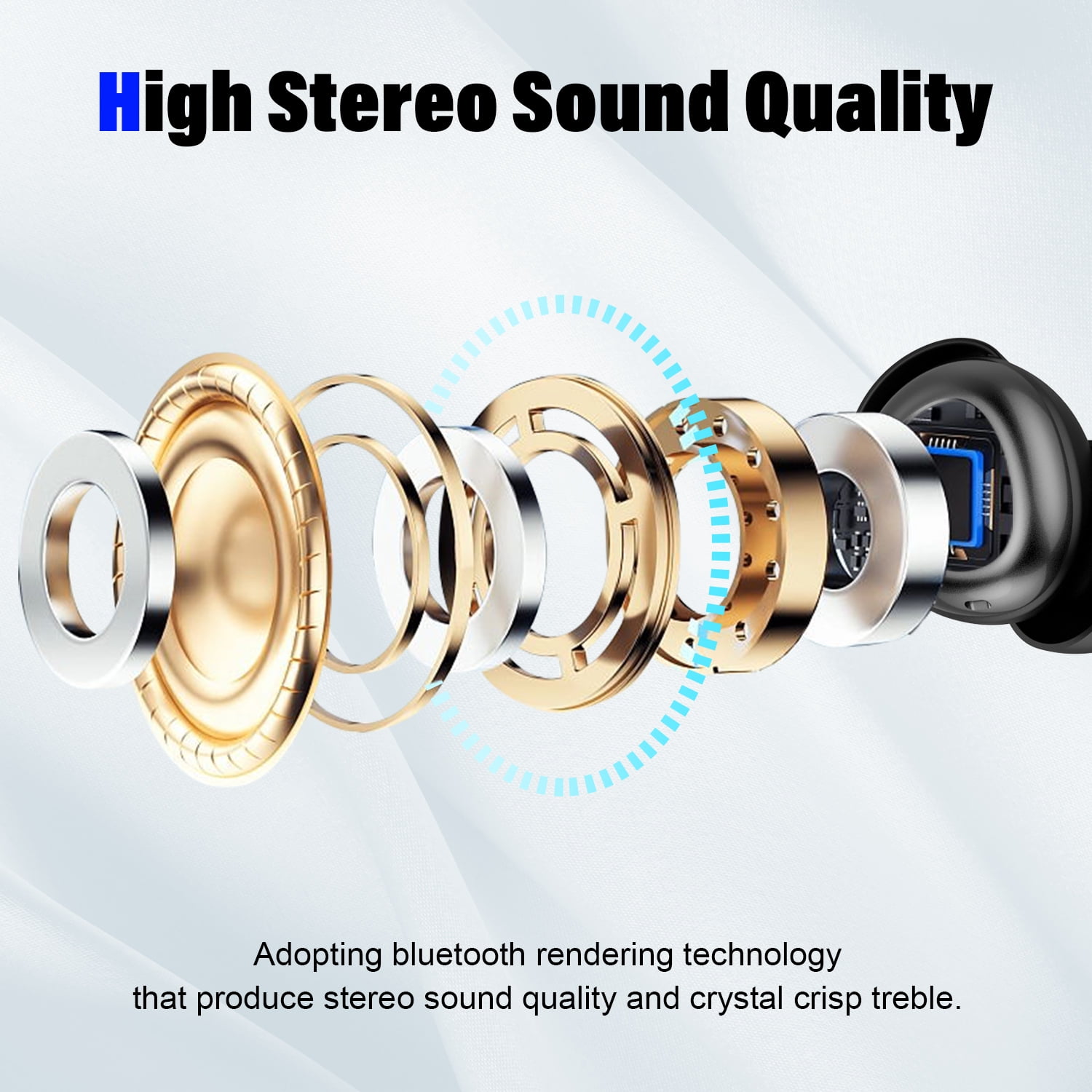 Sleep Earbuds, Noise Cancelling Wireless Ear buds for Side Sleepers, Bluetooth 5.4 in Ear Light-Weight Mini Headphones, 47H Playtime Clear Calls Earphones for Sleeping, Exercising, Working, Hiking