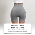 thumbnail image 6 of WULMLEO Women's High Waisted Tummy Control Biker Shorts Seamless Compression Shorts for Workout Gray M, 6 of 6