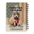 thumbnail image 2 of Freedom Paws Patriotic Soft Coated Wheaten Terrier Vintage Memorial Day Spiral Bound Journal Wheatie Dog Lover 5x7in Spiral Notebook - 12006, 2 of 5
