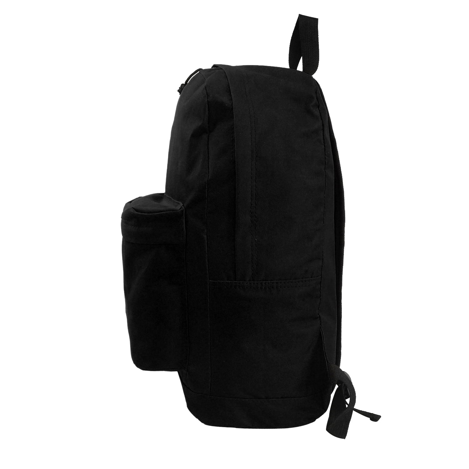 K-Cliffs Unisex Classic 18" School Backpack, Padded Shoulder Strap, Black, Polyester