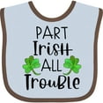 thumbnail image 3 of Inktastic Part Irish All Trouble St. Patrick's Day with Green Clovers Boys or Girls Baby Bib, 3 of 4