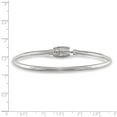 thumbnail image 2 of White Sterling Silver bracelet Bangle Reflections with Clasp Bead, 2 of 2