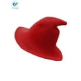 thumbnail image 2 of Deago Women Witch Hat Cotton Wool Fashion Witch Sun Hats For Halloween Christmas Streetwear Party Accessories (Red), 2 of 4