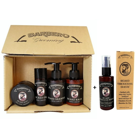 Barbero Grooming Beard Care Kit Free Thickening Serum