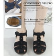 thumbnail image 3 of Ruiatoo Wedge Sandals for Women Closed Toe Comfortable with Massage Function Outdoor Platform Sandals (C801-1, Black 37), 3 of 5