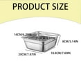 thumbnail image 3 of Ikeay Square Stainless Steel Dish Tub for Kitchen Sink, Stackable Wash Basin for Washing Fruit Vegetable, Heavy Duty Metal Mixing Bowl with Wide Edge, 3 of 7