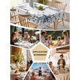 thumbnail image 5 of Farmhouse Table Cloth, Waterproof Tablecloth for Square Tables, Blue Country Texas Star Vintage Berries Wooden Reusable Washable Fabric Table Cover for Restaurant Kitchen Dining Tables 60"x60", 5 of 9