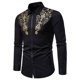 thumbnail image 1 of camisa de hombre formal delgada casual con estampado de botones de moda de manga larga Pompotops oipoqjl25967, 1 of 2