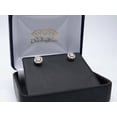 thumbnail image 3 of Dazzlingrock Collection Round White Diamond Cluster Style Pushback Stud Earrings for Women (0.20 ctw, Color I-J, Clarity I1-I2) in 14K Rose Gold, 3 of 5