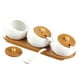 thumbnail image 4 of Cerámica Para Condimentos En Forma De Multifuncional Moderno Contenedor De Especias De Porcelana Tarro De Almacenamiento De Condimentos Con Tapas De Bambú Bandeja De Cucharas 3 Uds Advancent HA021422-00, 4 of 6