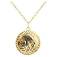 thumbnail image 2 of Reversible Taurus Zodiac Sign Charm Coin Pendant Necklace in Solid Gold (18 Inches), 2 of 4