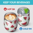 thumbnail image 4 of 12oz Stainless Steel Insulated Wine Tumbler with Lid and Straw – Double Wall Vacuum Mug for Hot & Cold Drinks, 304 Steel Interior, Sweat-Free Design, 4 of 5