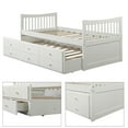 thumbnail image 6 of Veryke Solid Wood Twin Size Beds with Trundle and 3 Storage Drawers - White, 6 of 9