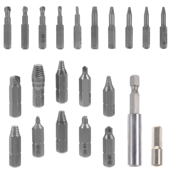 OUNONA Small Stripped Screw Extractor Set with Carrying Case - 1 Set Versatile Screw Removal Tools