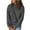 Dark Gray, variant on Efsteb Fall Shirts for Women Loose Bishop Sleeve Knitted Sweater Turtleneck Tops Pure Color Casual Lightweight Fashion Crewneck Long Sleeve Tops Pullover Blouses Tops Navy XXXL
